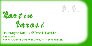 martin varosi business card